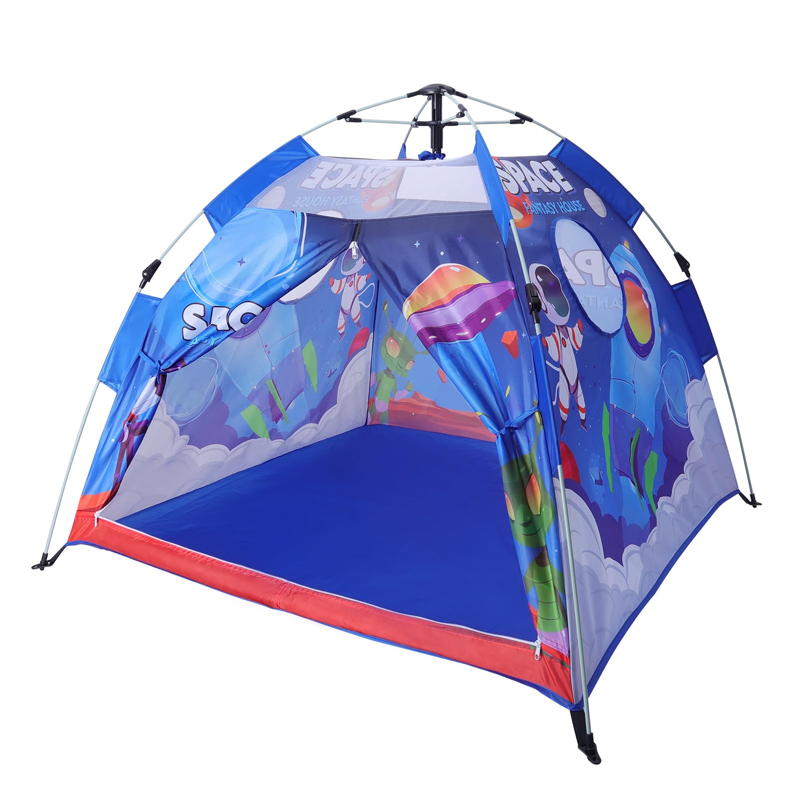 Space World Kids Play Tent,Easy Set Up Tent Pop up Kids Playhouse Tent for Boys and Girls Indoor Outdoor 51.2