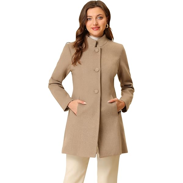 Amazon.com: Allegra K Women's Single Breasted Turndown Collar