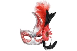 Coddsmz Women Feather Masquerade Mask Venetian Party Mask Mardi Gras Masks Princess Fancy Dress Mask Halloween Costume Mask
