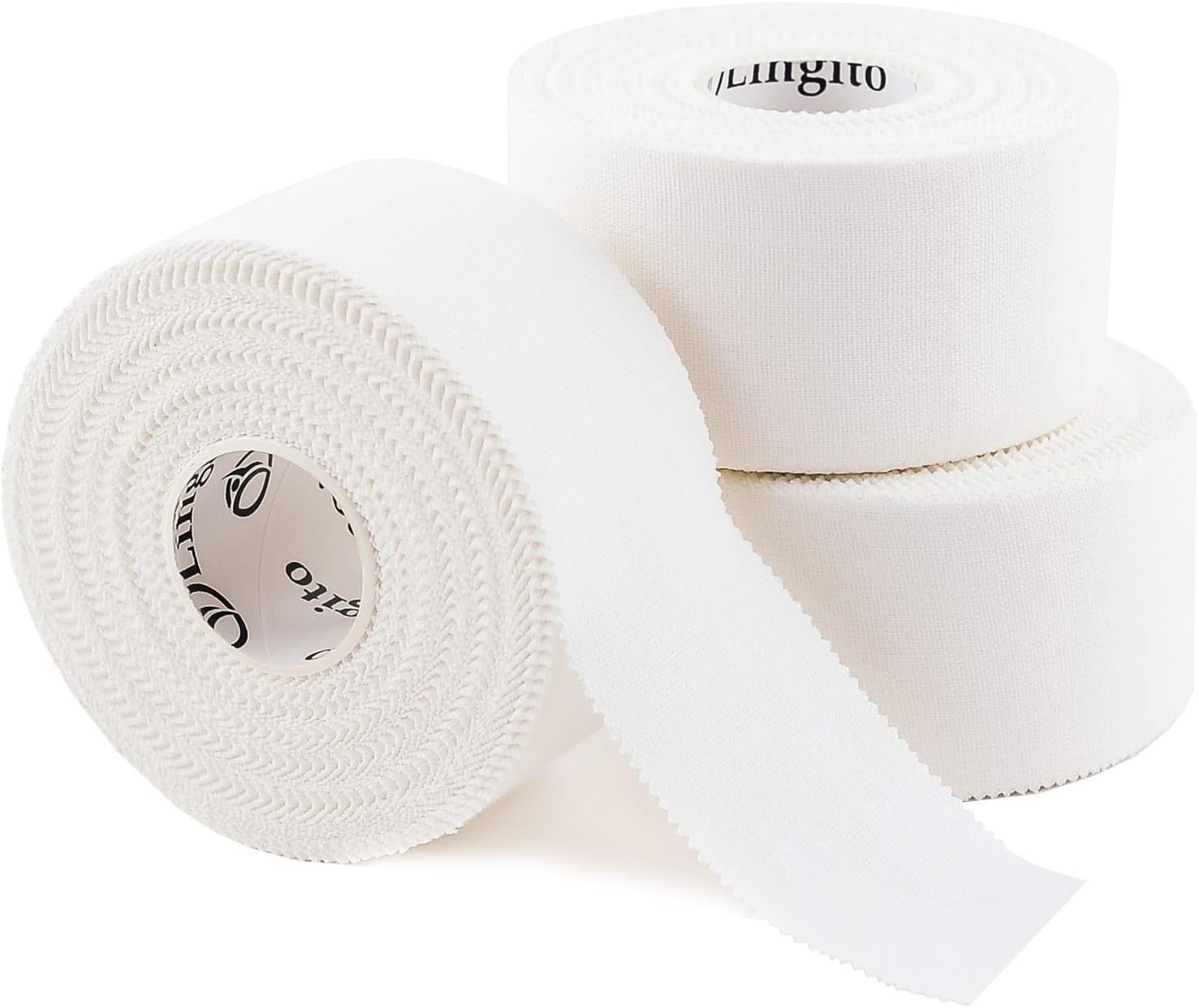 Athletic Sports Tape (White) 45ft | Strong Easy Tear |Perfect for Bats/Lacrosse/Hockey Sticks/Climbers and Boxing (3 Pack): Health & Personal Care
