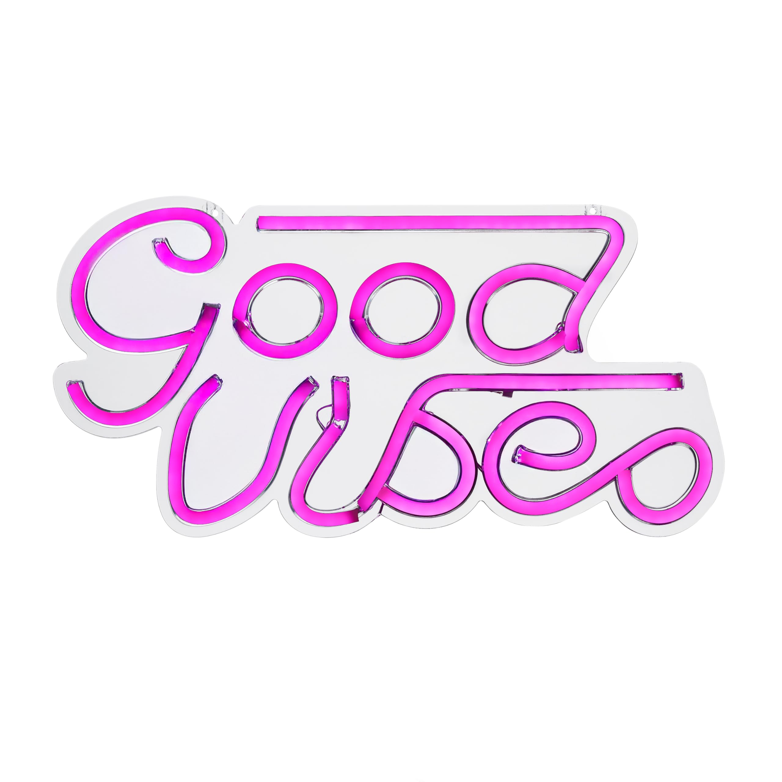 RED5 USB Good Vibes Pink LED Wall Hanging Neon Effect Acrylic Mood Light Sign