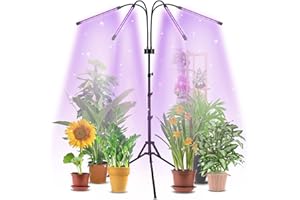 SHYINEYOU Grow Lights for Indoor Plants Full Spectrum,80LEDs Plant Light for Indoor Plants with 15"-60" Adjustable Tripod,4 Head
