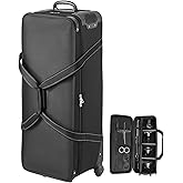 VEVOR Studio Equipment Trolley Case, 39.37 x 14.96 x 12.60 in / 100 x 38 x 32 cm, Rolling Camera Bag, Carrying Bag with Wheel