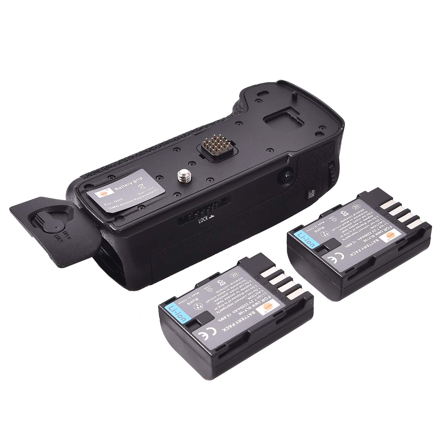 DSTE DMW-BGGH5 DMW-BGGH5GK Vertical Battery Grip Compatible for Panasonic LUMIX DMC-GH5 GH5 Digital Camera + 2x DMW-BLF19 Battery
