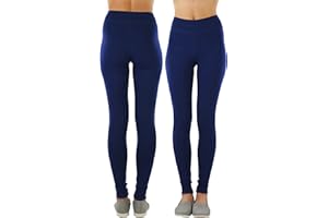 ToBeInStyle Women's Single Medium Weight Breathable Cotton-Spandex Leggings
