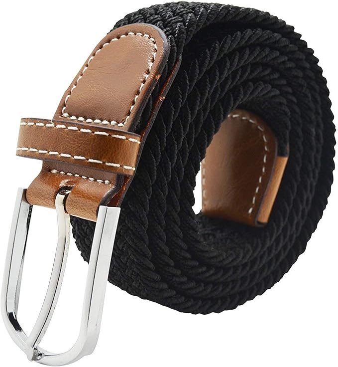 Stretch Belt Women'S Unisex Braided Elastic Rubber String Belt Fashion