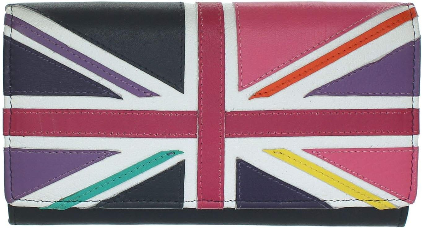 Mala Leather Union Jack Collection Leather Purse RFID Blocking 3479_29 Navy