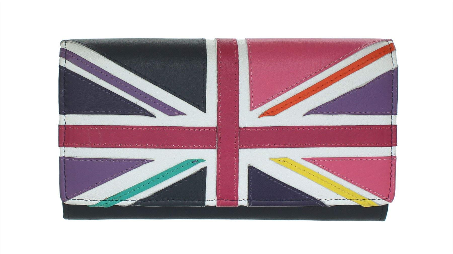 Mala Leather Union Jack Collection Leather Purse RFID Blocking 3479_29 Navy