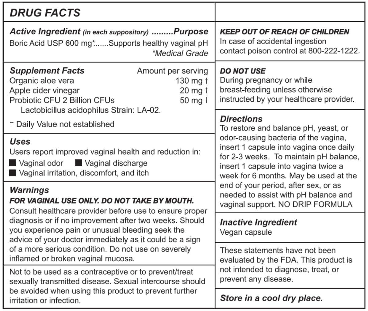 Kushae Boric Acid Suppositories + Rapid Relief with Applicator, All Natural Female Suppositories with Probiotics & Aloe Vera, Relieves Discomfort & Balances pH Level