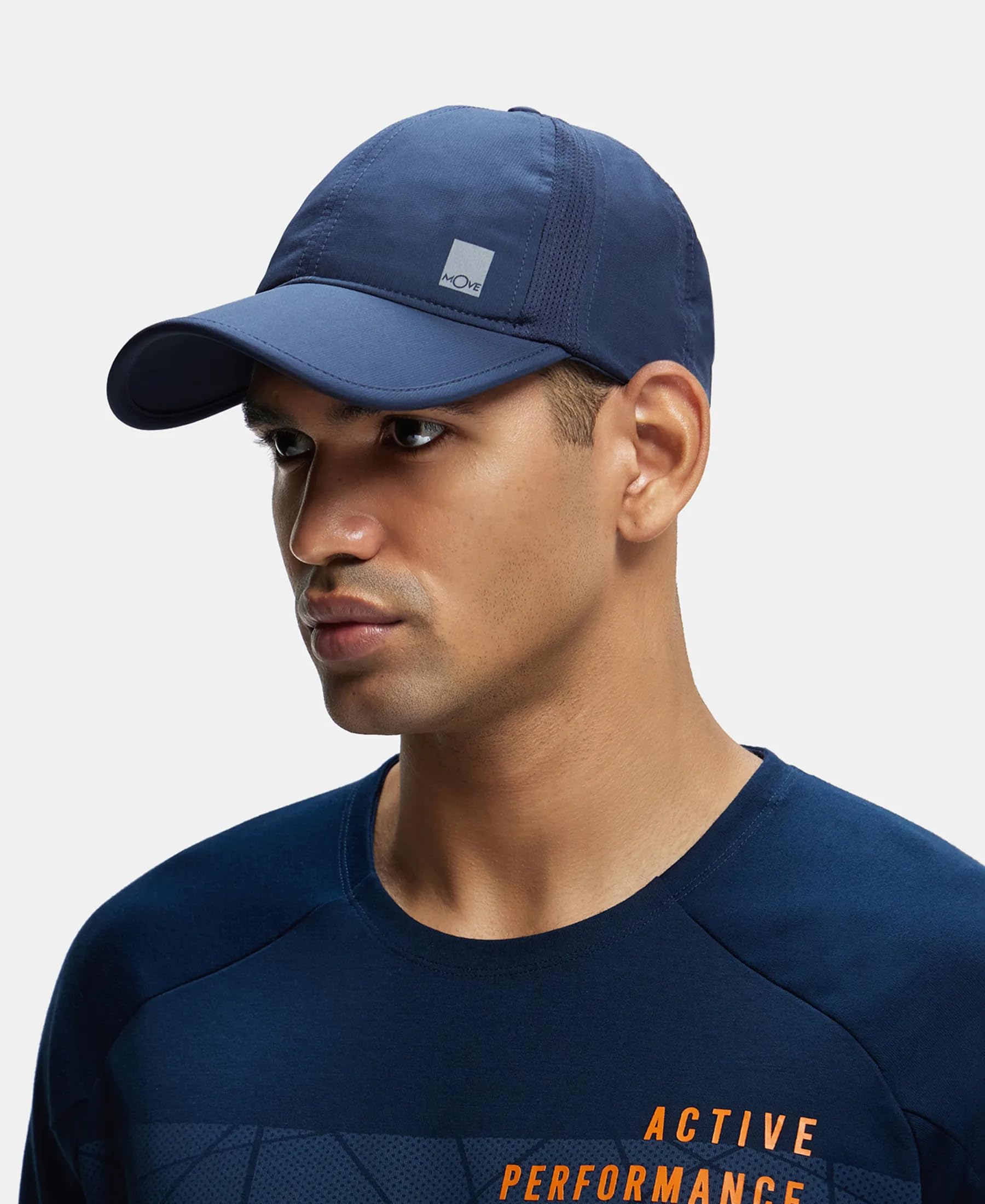 Jockey CP21 Polyester Solid Cap with Adjustable Back Closure and Stay Dry Technology_Navy_Free Size 3