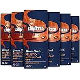 Lavazza House Blend Perfetto Ground Coffee 6 Bags of 12oz, Medium Roast, Full-bodied, Intensity 3/5, 100% Arabica, Ideal for Drip Brewers, (Pack of 6) - Package May Vary