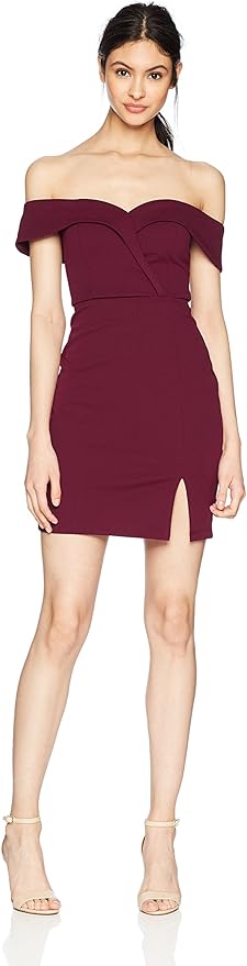 speechless off the shoulder bodycon dress