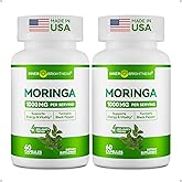 Moringa Capsules 1000mg, Moringa Leaf Extract 10:1, Complete Green Superfood, for Energy, Sleep, Immune & Gut Health, Veg Capsules 120 Count, All-Natural, Non-GMO, Made in USA