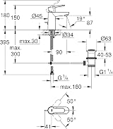 GROHE 23356000 BauEdge Basin Mixer Tap view 4