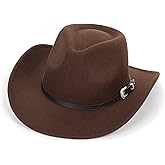 Western Cowboy Hat for Kids Toddler Girls Boys-Felt Fedora Cowgirls for 2-6 Years Old