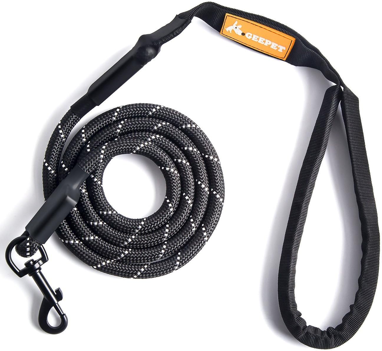 GEEPET Mountain Climbing Rope Dog Lead - Premium Quality - Supports the Strongest Pulling Large and Medium Sized Dogs 180cm (black)