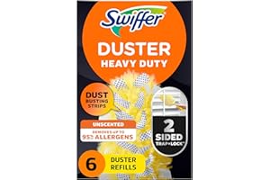 Swiffer Dusters Heavy Duty Multi-Surface Duster Refills for Cleaning, Unscented, 6 Count