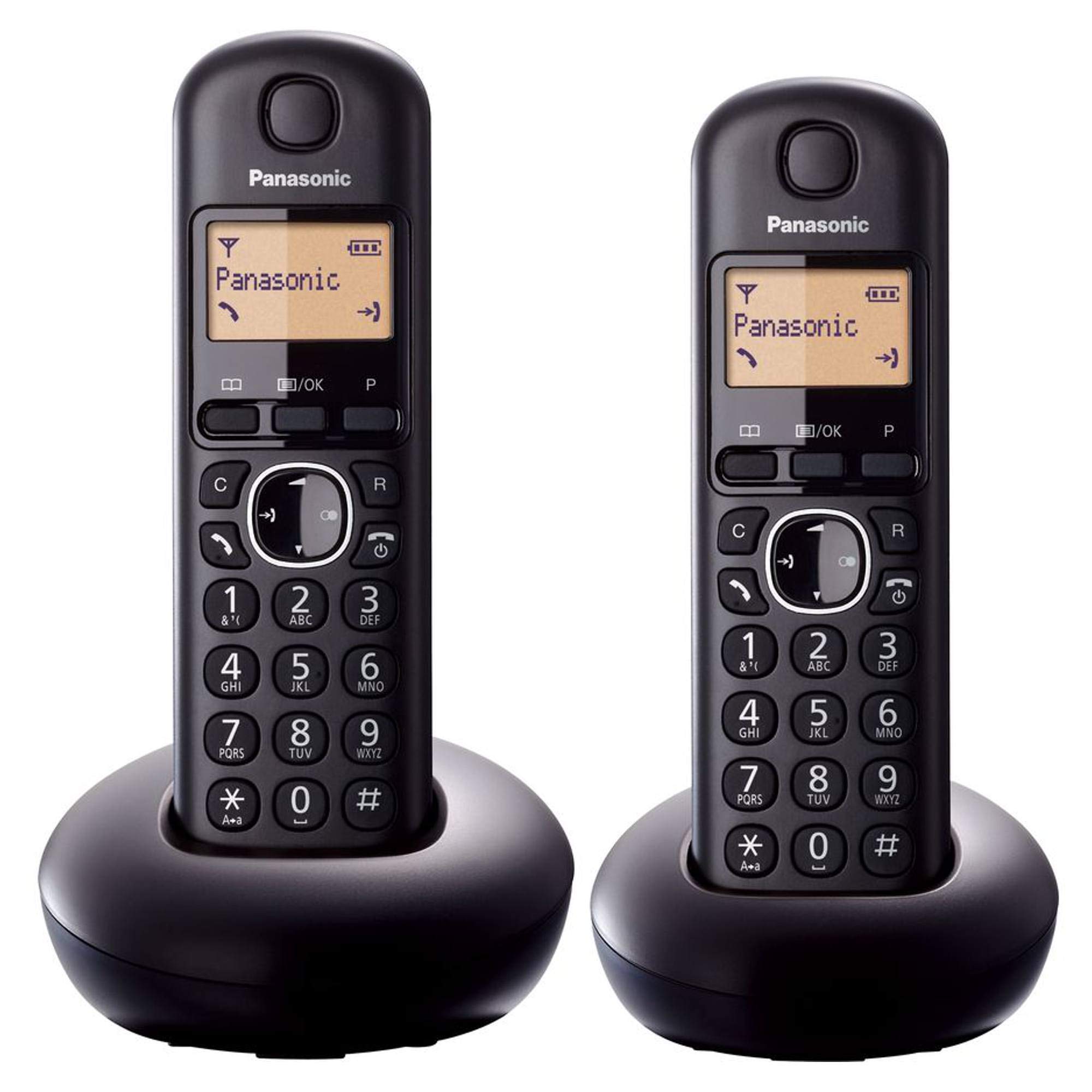 Panasonic KX-TGC212EB Dect Twin Cordless Phones with Call Blocking - Black