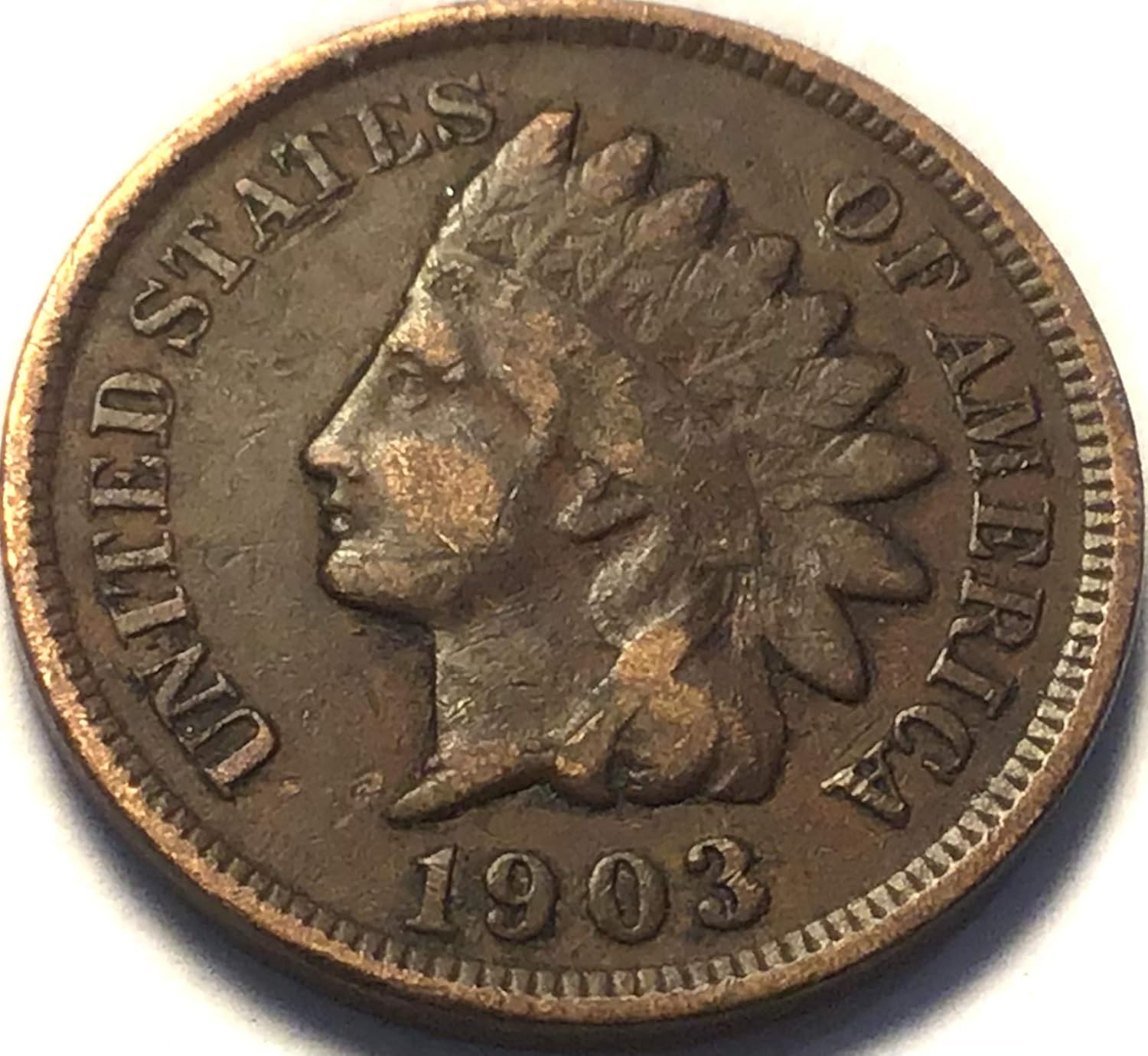 1903 Indian Head Cent Penny Very Fine Detials at Amazon's Collectible