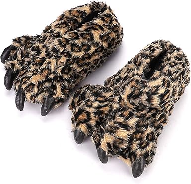animal paw slippers