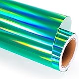 GIRAFVINYL Green Holographic Vinyl, Glossy Green