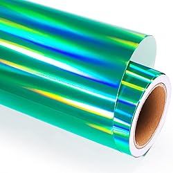 GIRAFVINYL Green Holographic Vinyl, Glossy Green