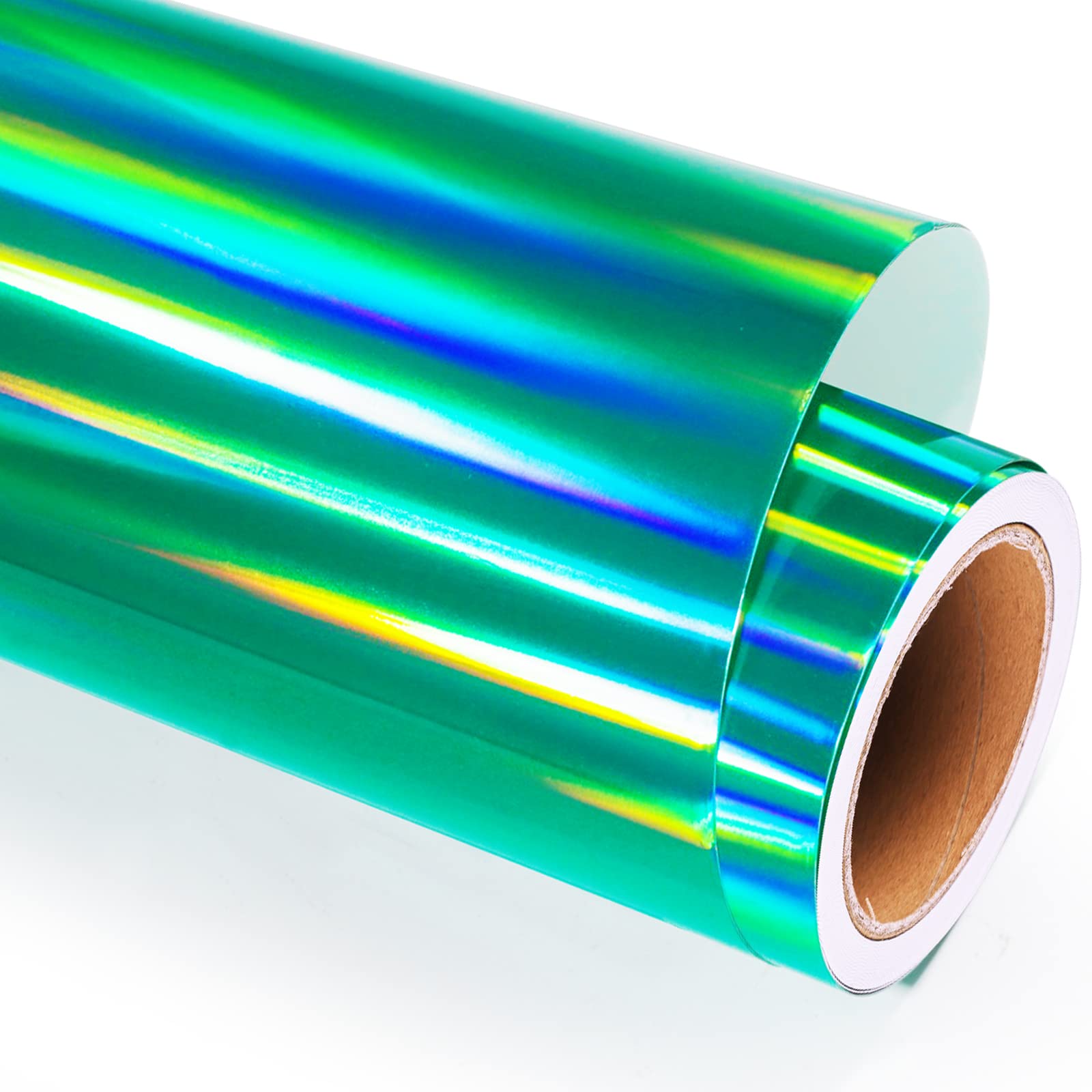 GIRAFVINYL Green Holographic Vinyl, Glossy Green