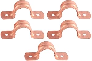 HoldRite 1/2 Inch Copper 2-Hole Strap, 5 Pack, Pipe Support, CPS050Z5
