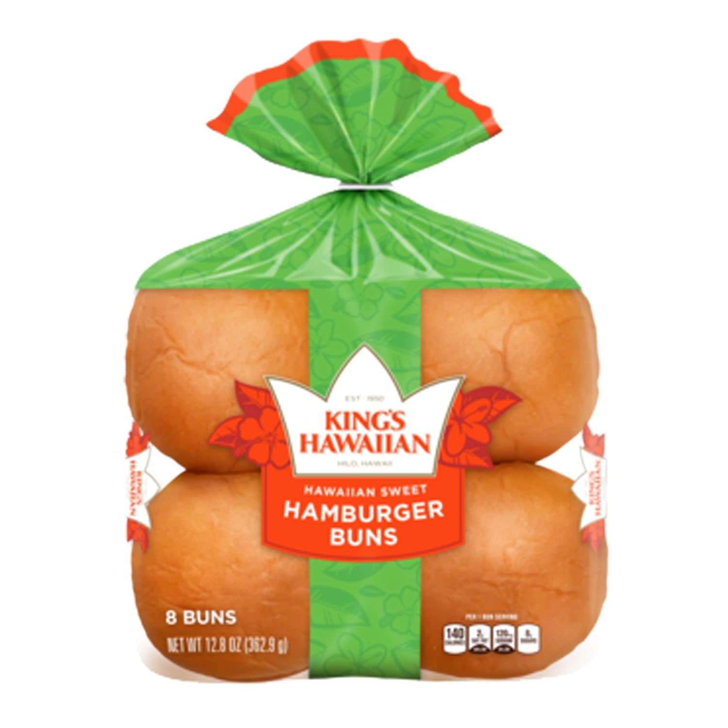 Amazon Com Kings Hawaiian Sweet Hamburger Buns 12 8 Ounce 12 Per Case Grocery Gourmet Food