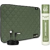 Premium Grounding Mat for Feet, Soft Cotton & Silver Fiber, Comfort for Sleep & Wellness, Grounding Pad for Anti-Aging & Inflammation, Grounding Mat for Bed and Desk (24x16 Inches)