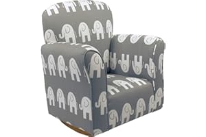 DOZYDOTES Brighton Home Furniture 3330-81 Child Rocker, Elephant Grey Cotton, One Size
