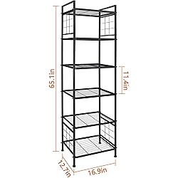 GIOTORENT 6-Wire Standing Storage Shelf, Metal