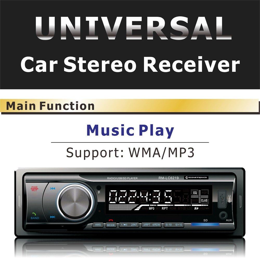 EZONETRONICS Car Bluetooth FM MP3 Stereo Radio Receiver Aux with USB SD