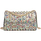 Sweetovo Rhinestones Clutch Purses for Women Chain Shoulder Bags Sparkly Evening Bags for Cocktail Prom Party Wedding
