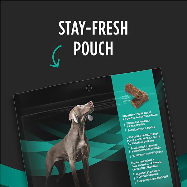 PRO PLAN VETERINARY DIETS PURINA DIGESTIVE HEALTH BITES DOG TREAT CHEWS – 16 OZ. POUCH