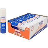 BAZIC Products All Purpose Glue Stick, 0.28 oz (8 g), Washable, 12-Box | Dries clear, Twist-up, Acid-free, Photo-safe, Non-toxic, Bulk pack, For school and craft projects