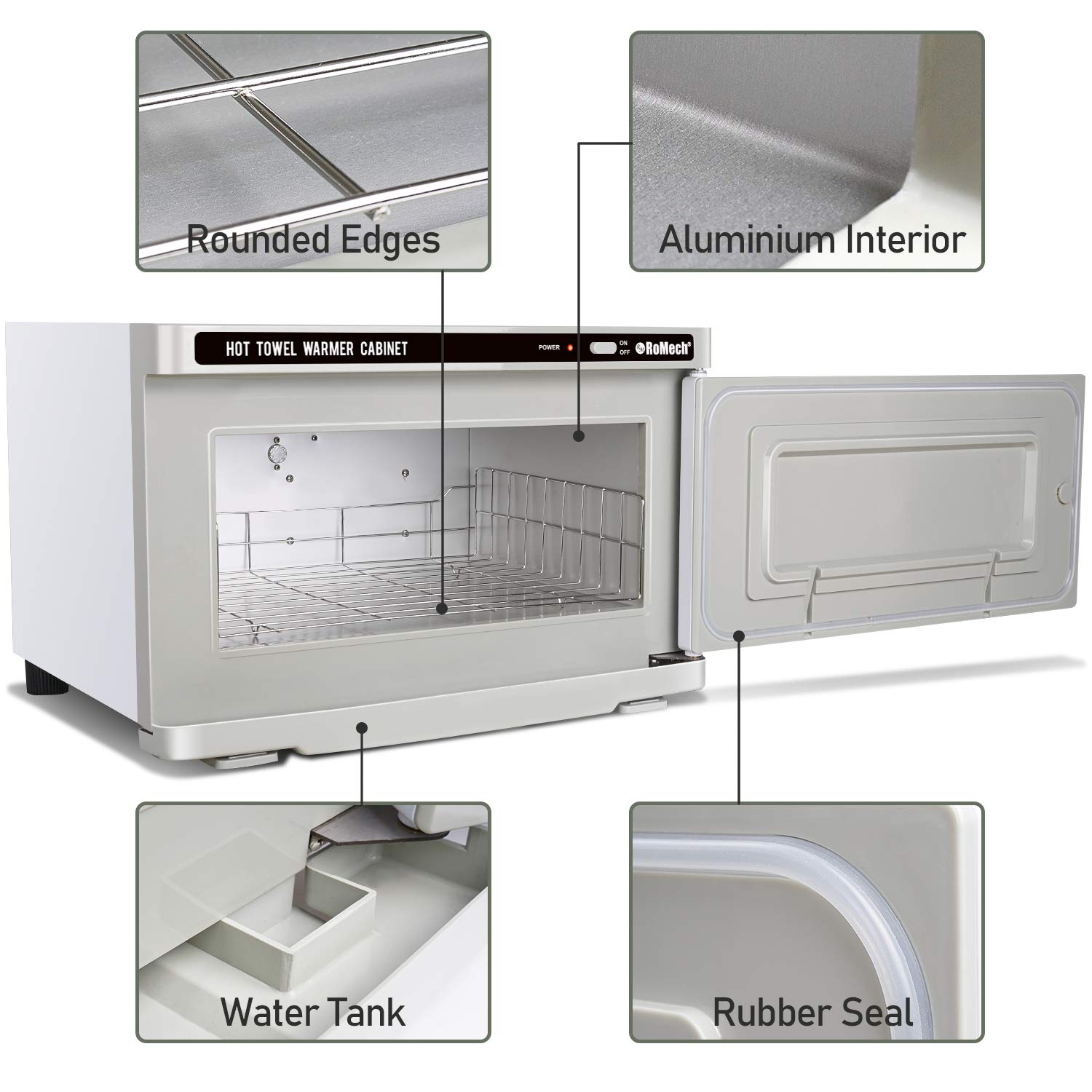 RoMech Hot Towel Warmer Cabinet, Professional Towel Heater for Spa Massage Salon Home (4 Gallon Capacity): Beauty