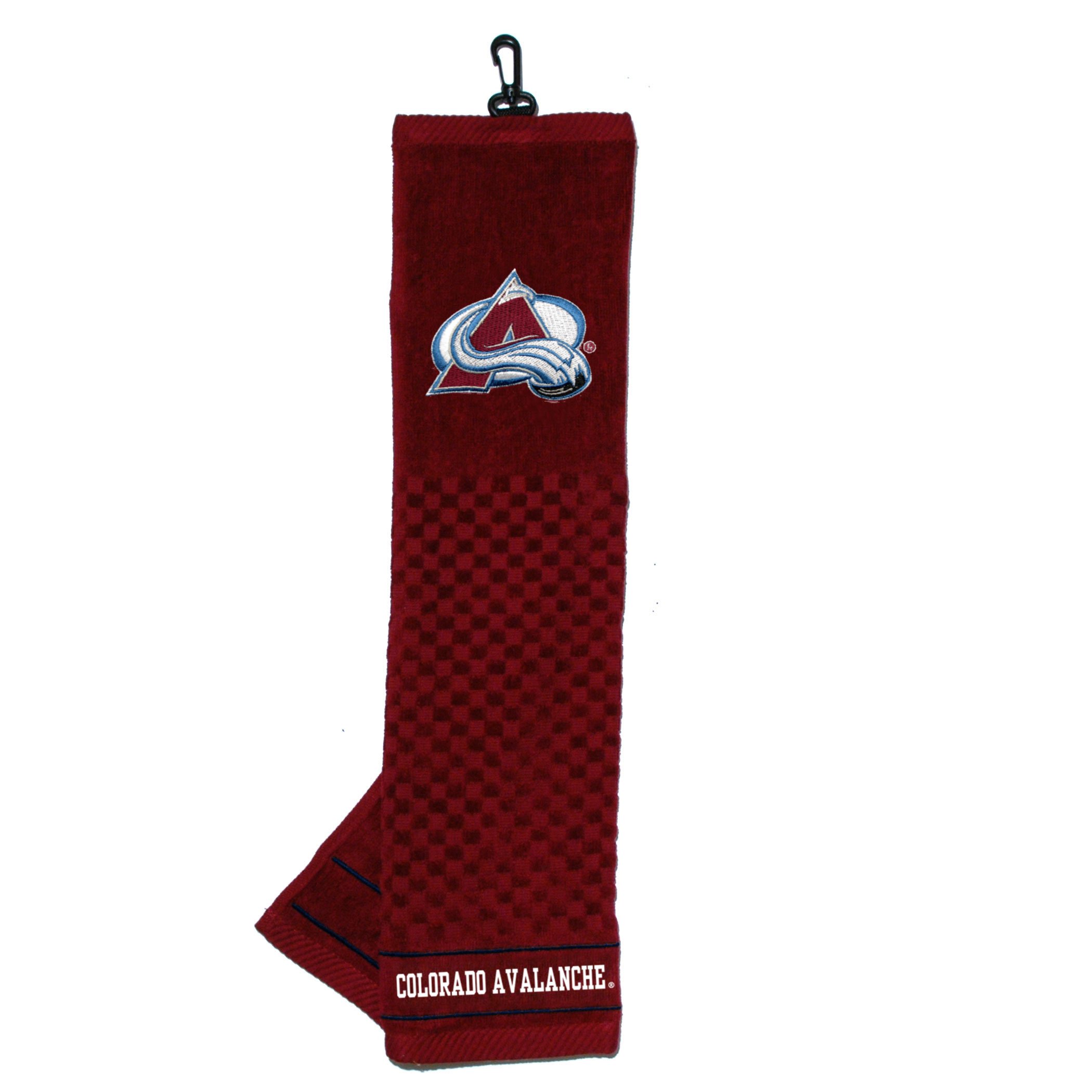 Team Golf NHL Colorado Avalanche Embroidered Golf Towel Embroidered Golf Towel, Checkered Scrubber Design, Embroidered Logo