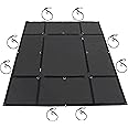 SPIDER Pickup Truck Bed Tarp (7'8" W x 8'8" L) - Heavy Duty Black Solid Waterproof Cargo Net Cover - Detachable Quick Adjust Tie Downs - Fits Standard Bed (6'6") and Trailers