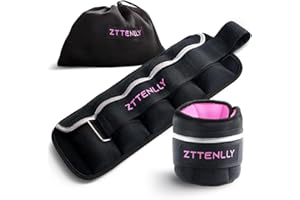 ZTTENLLY 5/10/15/18/20lbs Pair Adjustable Ankle Weights with Carry Bag Sets for Women Men Kids To Running, Walking, Fitness Training, Yoga,