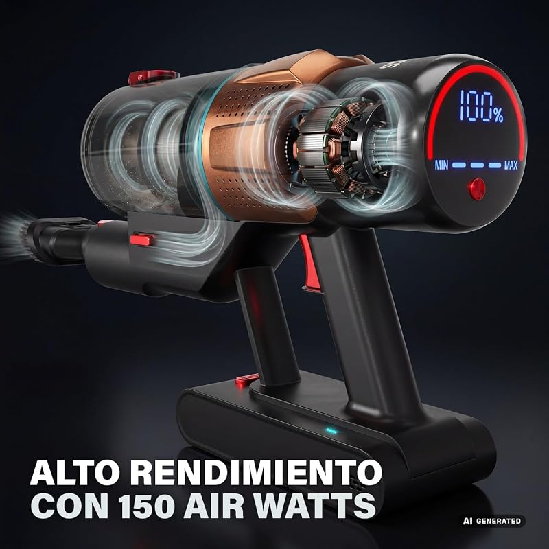 Aspirador sem fios, 150 watts de ar, autonomia: 50 min, 339525