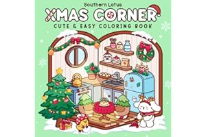 Xmas Corner: Coloring Book for Adults and Teens Featuring Christmas Scenes and Pocket Spaces, Cute and Easy Designs for Relax