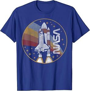 NASA Shuttle Launch with Rainbow C1 T-Shirt