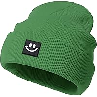 Orfila Beanies for Men Women Smiley Face Warm Winter Hat Toque Unisex Gifts for Men Women Boyfriend Him