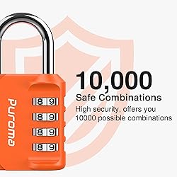 Puroma 1 Pack Combination Lock for Locker 4 Digit