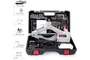 STANDTALL Portable Cost Efficient Electric Scissor Car Jack 2 Ton 12V Automatic Vehicle Lift Set Kit for Tire Change