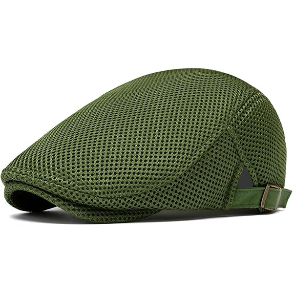 Xinveen Men's Mesh Cap Breathable Summer Newsboy Hat Adjustable