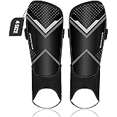 COTLIKE Soccer Shin Guards for Kids Youth Adults Toddler, Shin Defender Shin Guards with Ankle Protection Football Gear for 3 5 4-6 7-9 10-12 Years Old Boys Girls Espinilleras de Futol para Hombres
