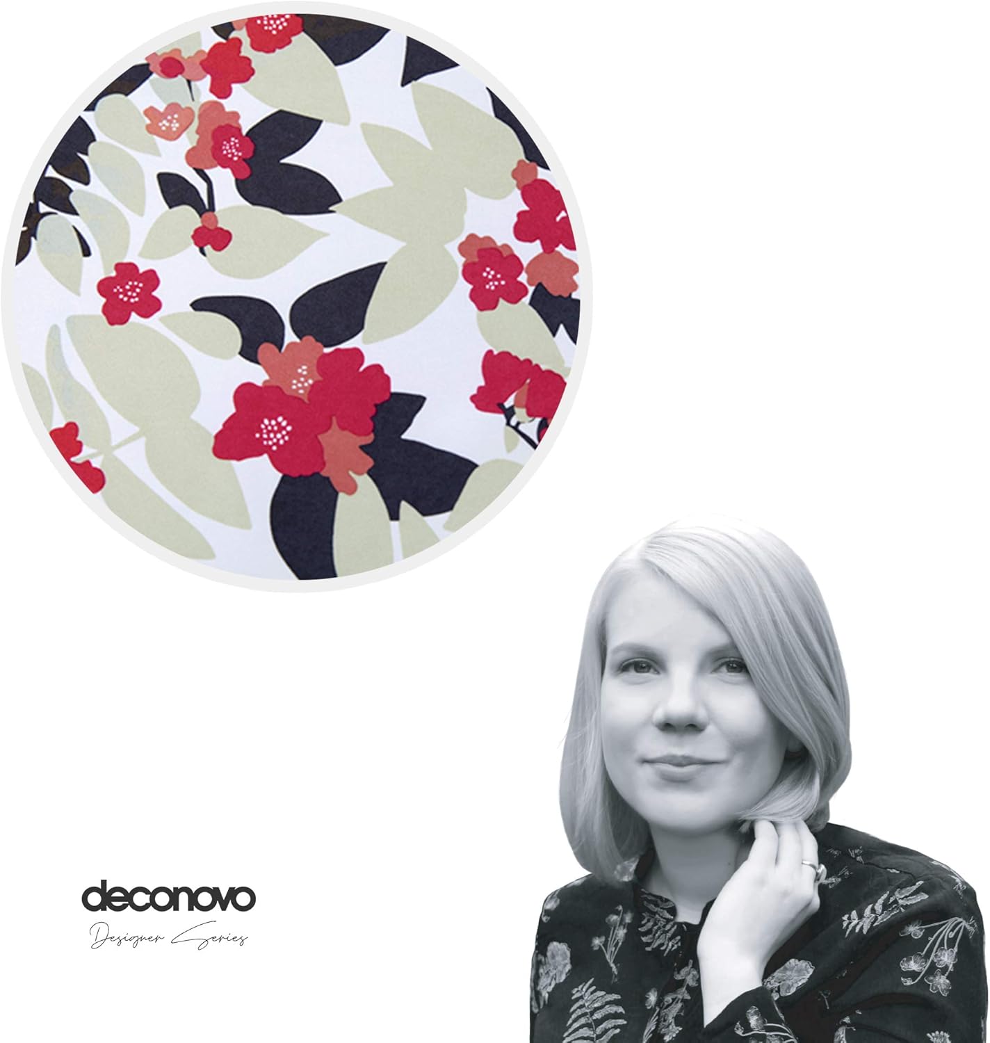 Deconovo Designer Series Water Resistant White Back Rectangle Placemats with Bright Rose Blossoms of Flowers Place Mats 12W x 18L Inch for Kitchen Dining Barbecue 4 Pieces Decoration: Kitchen & Dining