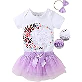 QITUDATEY Cute Baby Girl Clothes Newborn Girls Outfits Infant Romper with Short Tutu Skirt + Headband Baby Girl's Clothing